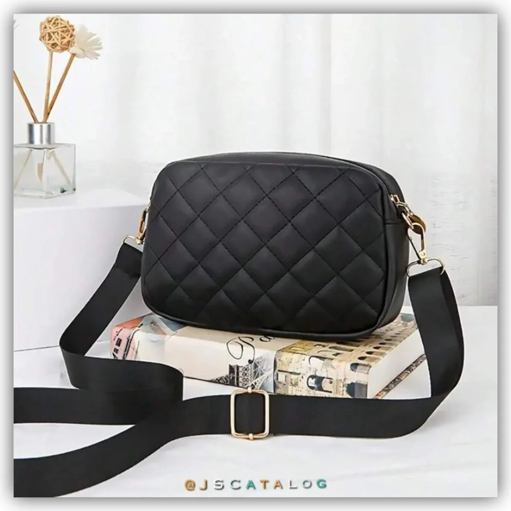 NEW Black Leather Crossbody Purse Bag